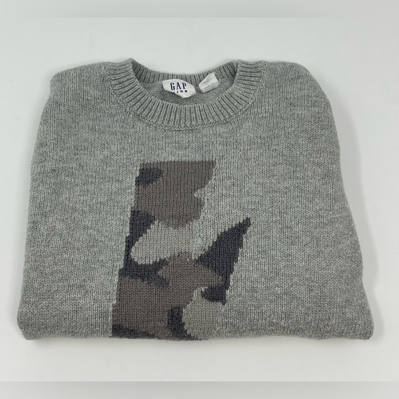 GAP KIDS: Gray, Lightning Bolt (in camo pattern) Sweater, Size XS (4-5 Y) - Picture 5 of 5